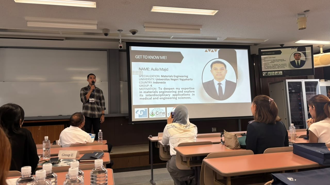 Angkat Teknologi Dekarbonisasi, Dosen DPTM FT UNY Raih Student Award pada TOMIDAI Global SciFrontiers 2026 di Jepang
