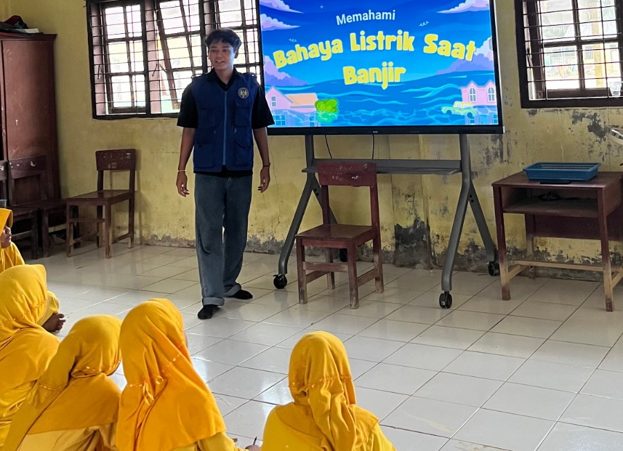 Sosialisasi Bahaya Listrik Saat Banjir untuk Siswa SD Negeri Marlempang Aceh Tamiang
