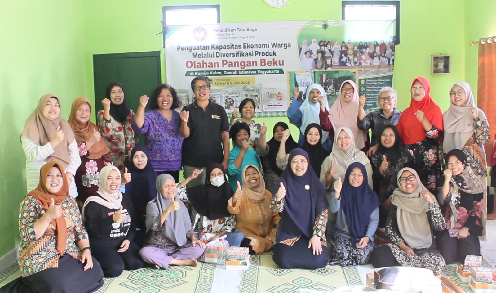 Tim Dosen Teknik Boga UNY Gelar Pelatihan Olahan Frozen Food di Bumijo Kulon